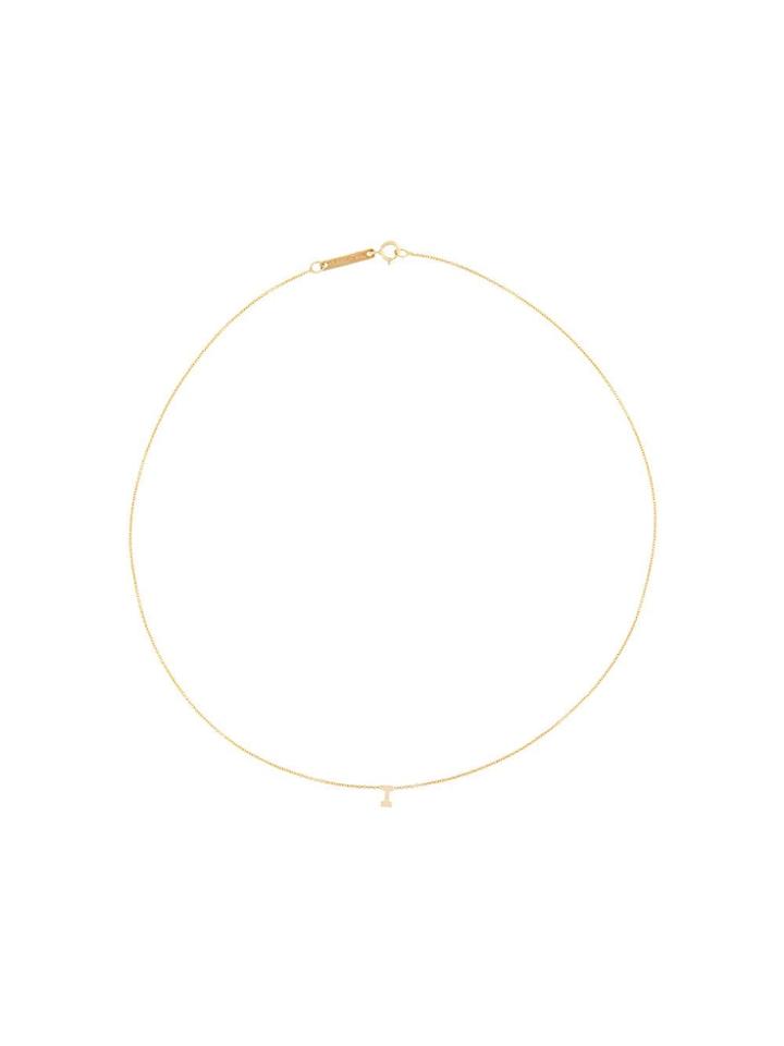 Zoë Chicco 14kt Yellow Gold I Initial Necklace