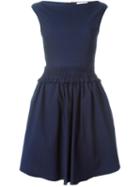 Carven Boat Neck Flared Dress