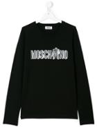 Moschino Kids - Teen Logo Print T-shirt - Kids - Cotton/spandex/elastane - 14 Yrs, Black