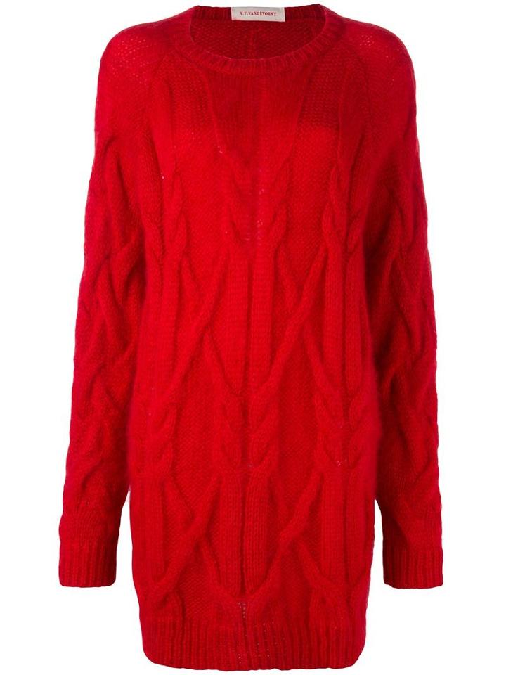 A.f.vandevorst Airy, Women's, Size: Large, Red, Polyamide/mohair/wool