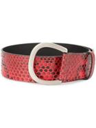 Sonia Rykiel Snakeskin Effect Belt - Red