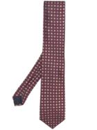 Corneliani Geometric Embroidered Tie - Purple