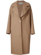 Grey Jason Wu Single Breasted Long Coat, Women's, Size: Medium, Brown, Wool
