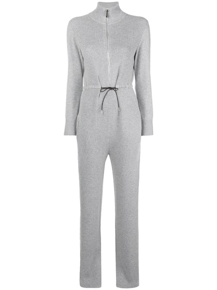 Fabiana Filippi Tie Waist Knitted Jumpsuit - Grey
