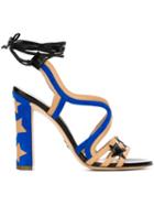 Paula Cademartori Starry Sandals, Women's, Size: 36, Black, Chamois Leather/leather