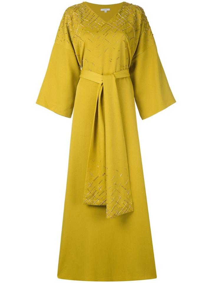 Layeur Beaded Detail Maxi Dress - Yellow