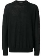 Roberto Collina Crew Neck Top - Black