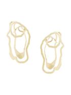 Ellery Curved Drop Earrings - Gold