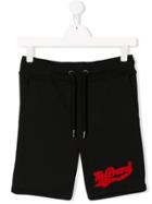 My Brand Kids Teen Logo Patch Track Shorts - Black