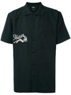 Stussy - Embroidered Patch Top - Men - Polyester/rayon - S, Black, Polyester/rayon