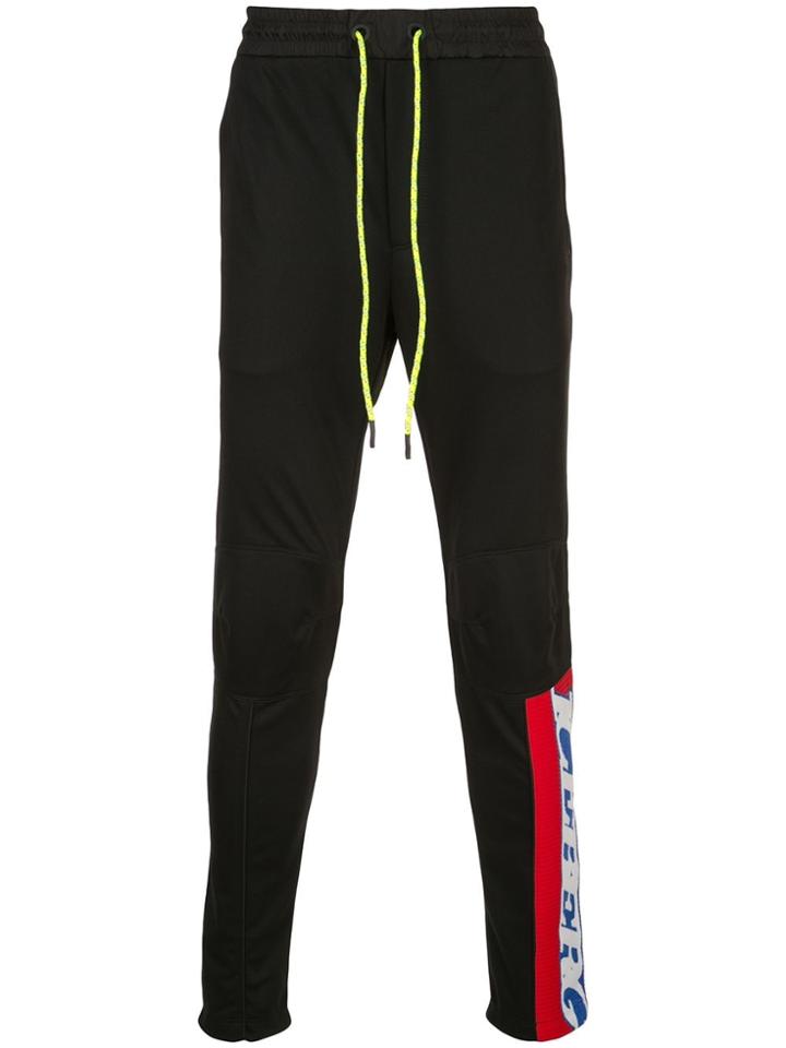 Iceberg Logo Print Track Trousers - Black