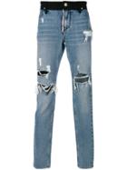Rta Regular Fit Distressed Jeans - Blue