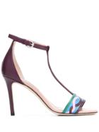 Emilio Pucci 90mm Graphic Print Sandals - Purple