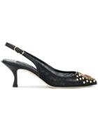 Dolce & Gabbana Mesh Slingback Pumps With Appliqué And Embroidery -