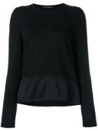 Luisa Cerano Peplum Sweater - Black