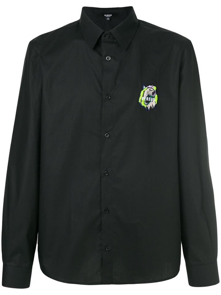 Versus Embroidered Logo Shirt - Black
