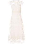 Red Valentino Tulle Heart Embroidered Long Dress - Neutrals