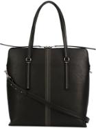Rick Owens Zipped Tote, Adult Unisex, Black, Leather