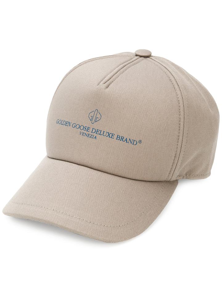 Golden Goose Deluxe Brand Logo Embroidered Cap - Green
