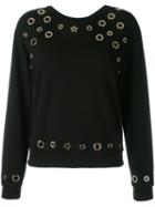 Philipp Plein - Rivet Sweatshirt - Women - Cotton/spandex/elastane/zamac - M, Women's, Black, Cotton/spandex/elastane/zamac