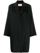 Yves Salomon Cashmere Egg-shape Coat - Black