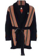 Alanui Belted Cashmere Kaftan Cardigan - Blue