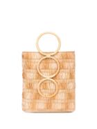 Carolina Santo Domingo Small Circle Handle Tote - Neutrals