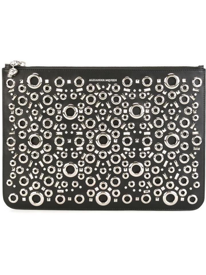 Alexander Mcqueen Eyelet Embellished Clutch