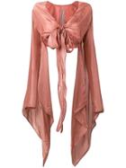 Rick Owens Tied Cropped Top - Neutrals