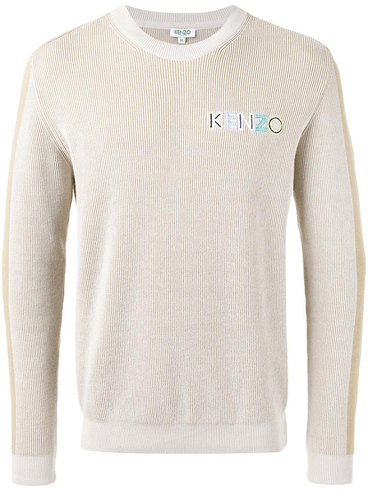 Kenzo Panelled Jumper, Men's, Size: Xl, Nude/neutrals, Cotton