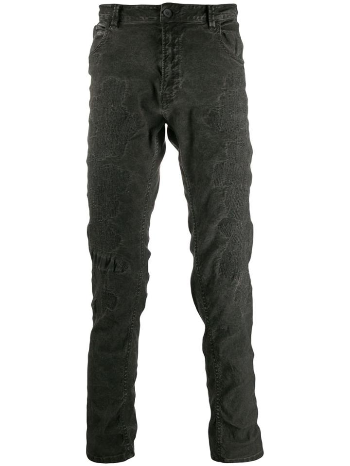 Poème Bohémien Distressed Slim-fit Jeans - Grey