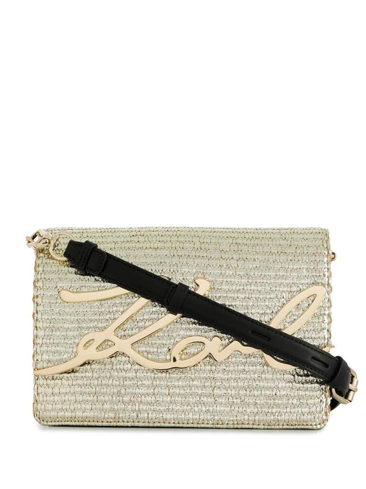 Karl Lagerfeld Textured Cross Body Bag - Gold