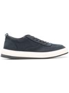 Corneliani Leather Lace-up Sneakers - Blue