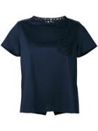 Moncler - Flared T-shirt - Women - Cotton - Xs, Women's, Blue, Cotton