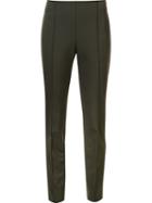 Lafayette 148 Skinny Cropped Trousers, Women's, Size: 4, Green, Polyamide/spandex/elastane