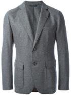 Boss Hugo Boss Melange Fitted Blazer, Men's, Size: 52, Grey, Polyester/acetate/virgin Wool