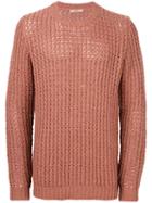 Nuur - Crew Neck Jumper - Men - Acrylic/nylon/alpaca/merino - 50, Pink/purple, Acrylic/nylon/alpaca/merino
