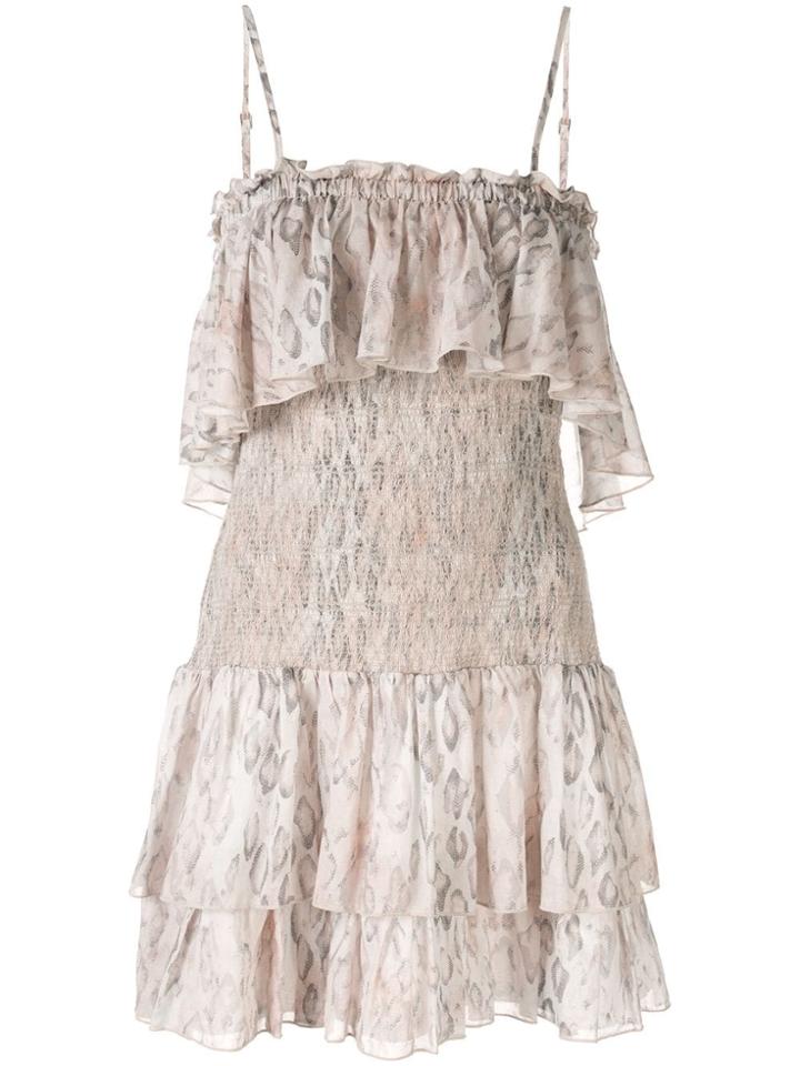 Aje Short Ruffled Dress - Brown