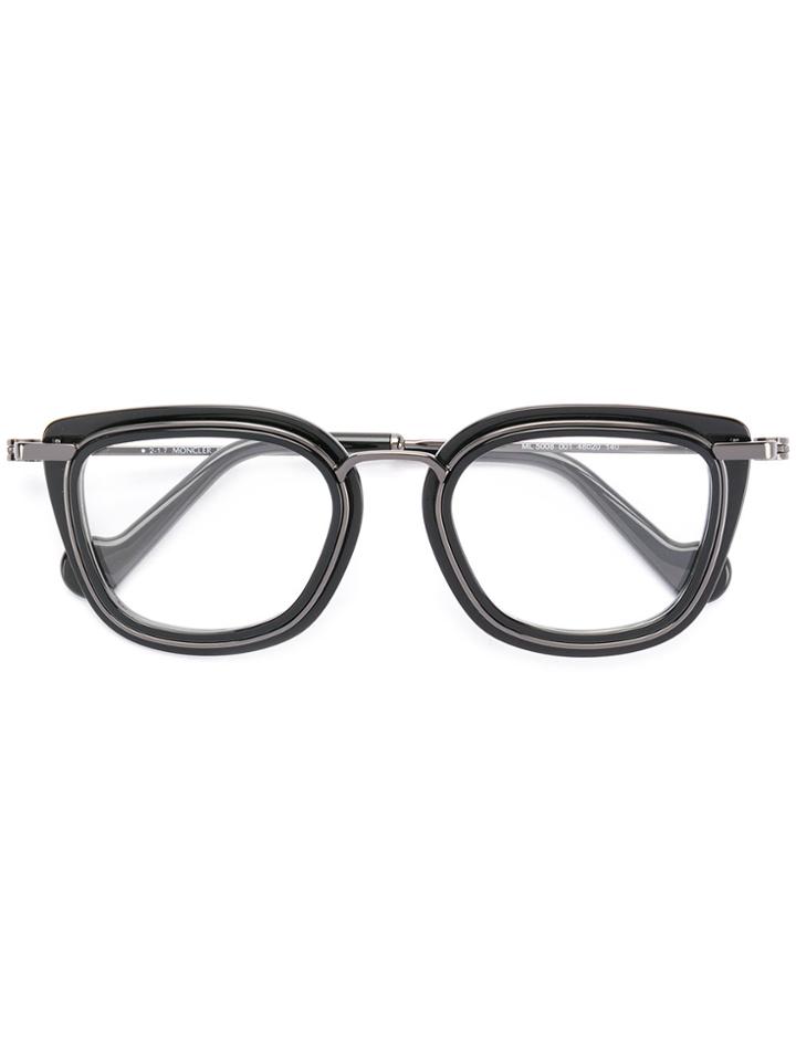 Moncler Square Frame Glasses - Black