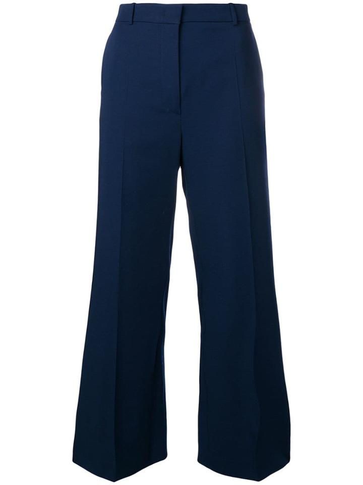 Joseph Flared High Waisted Trousers - Blue