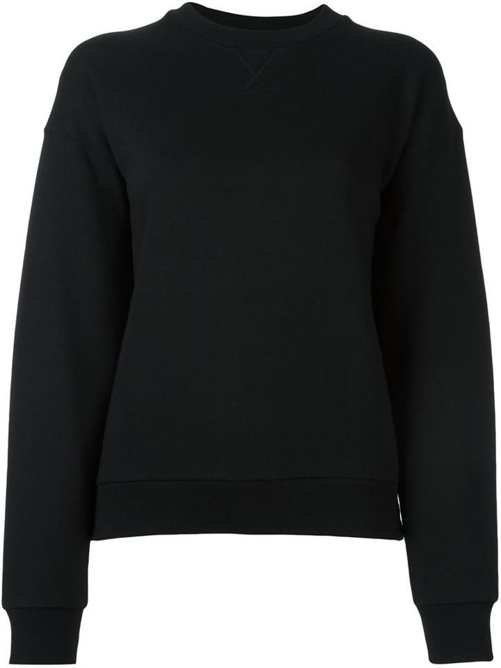 T By Alexander Wang Crew Neck Sweatshirt, Women's, Size: Xs, Black, Cotton/modal/polyester