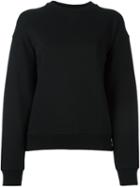 T By Alexander Wang Crew Neck Sweatshirt, Women's, Size: Xs, Black, Cotton/modal/polyester