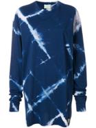Aries Printed Sweatshirt Dress - Blue
