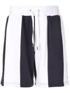 Ports V Striped Drawstring Shorts - White