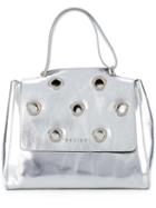 Orciani - Small Studded Tote - Women - Calf Leather/suede - One Size, Grey, Calf Leather/suede