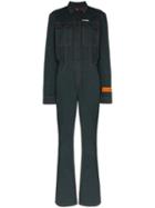 Heron Preston Prohibited Contrast-stitch Boilersuit - Black