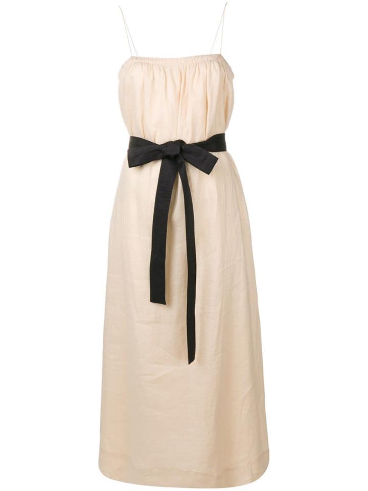 Joseph Belted Bustier Dress - Neutrals