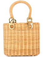 Salvatore Ferragamo Pre-owned Gancini Wicker Bag - Brown