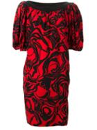 Yves Saint Laurent Vintage Printed Dress, Women's, Size: 38, Red