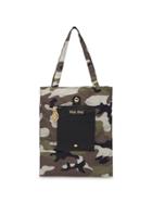 Miu Miu Camouflage Faille Keychain Bag - Green